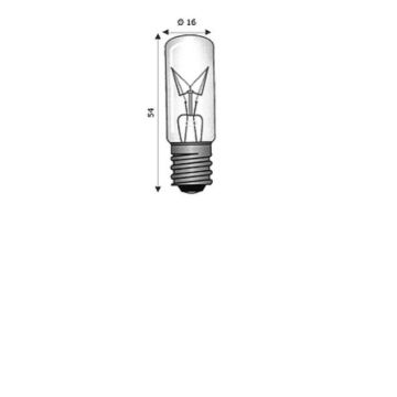 Lamp.incand.tub.20we14 16x54mm 220v