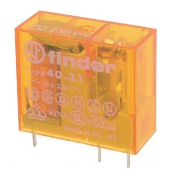 Minirele' per circuito stampato o innesto su zoccolo 230VAC 1 scambio 10A FINDER 403182300000
