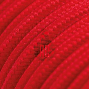 Cavo elettrico tondo 3 fili rivestito in cotone rosso AX605               