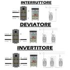 Interruttore , Deviatore , Invertitore , Pulsante compatibile Bticino Matix 4 in 1